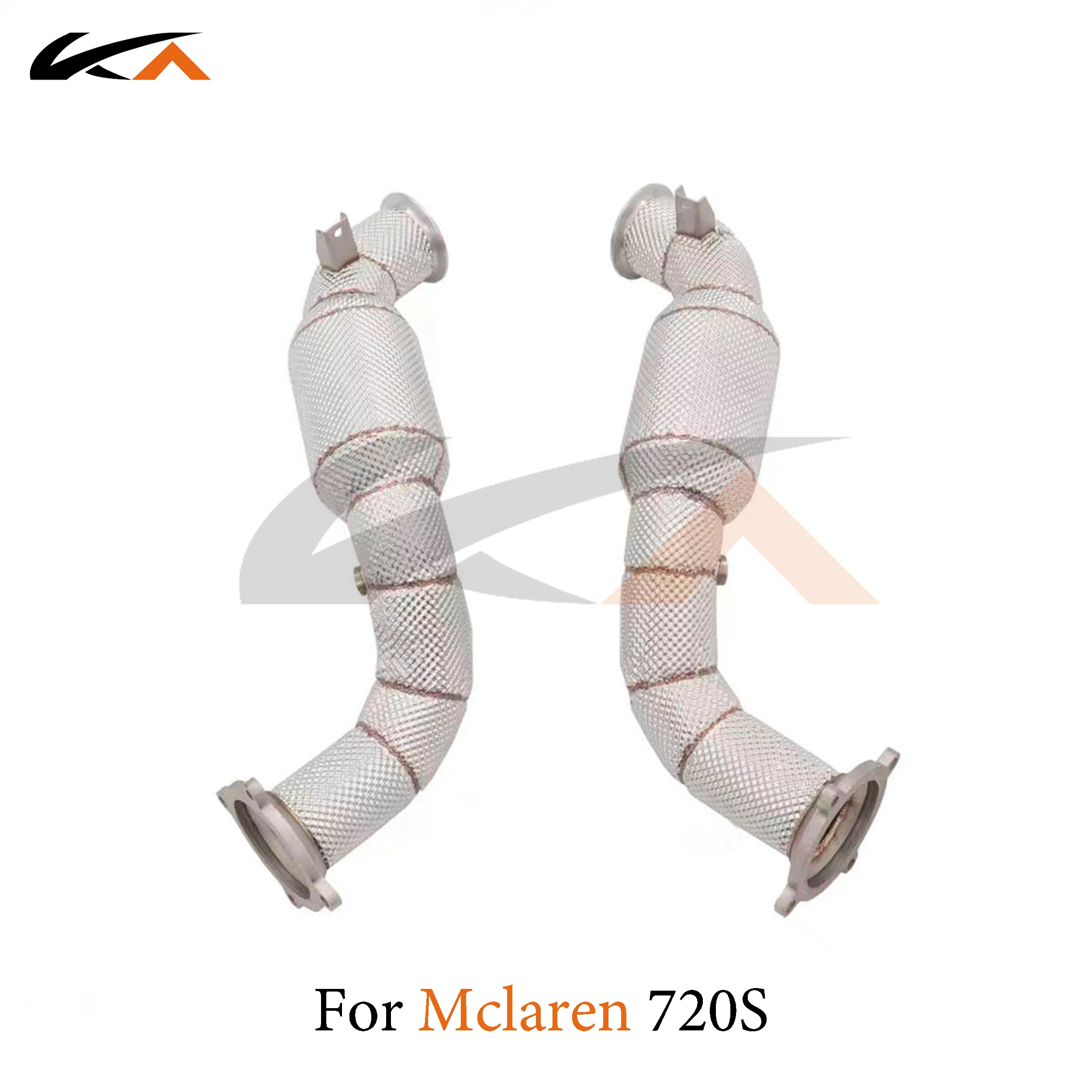 KA Tuning exhaust system header stainless downpipe for McLaren 720S axle pipe catalysis heat shield