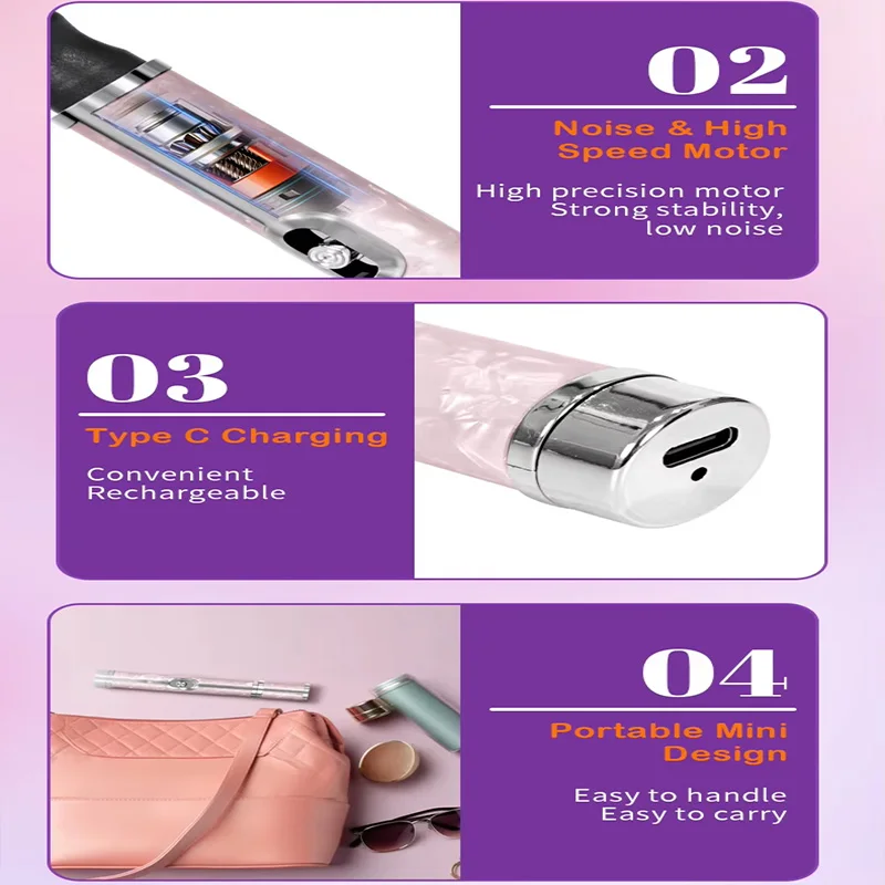 휴대용 전기 네일 폴리쉬 제거기, 각질 및 네일 폴리쉬 제거용, 휴대용 가정용 전기 네일 드릴 키트