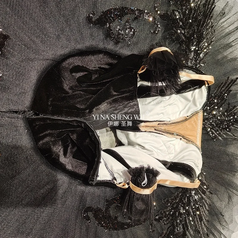 جديد البجعة السوداء الباليه تنورة قصيرة ريشة نمط المنافسة الدولية الأبيض سوان أداء زي بلوبيرد تخصيص #5