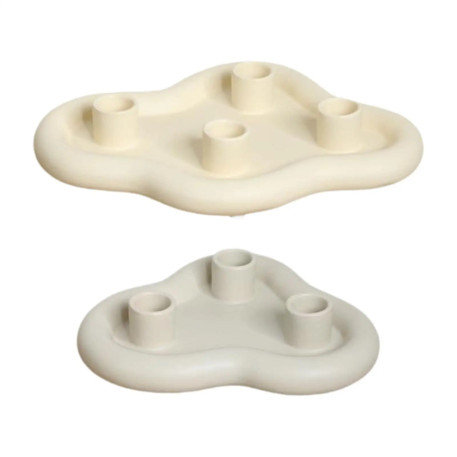 Taper Candle Holder Tray Housewarming Decorative Ceramic Candlestick for Dinner Hotel Anniversary Valentine's Day Thanksgiving