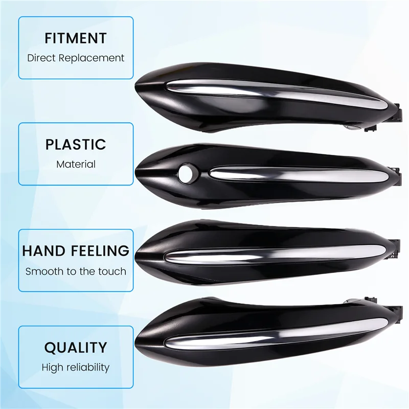 

4 шт. внешняя дверная ручка + фонарь для BMW 5 6 7 серии F07 F10 F11 F06 F12 F13 F01 F02 F03 F04 51217276243 51217231929 LHD