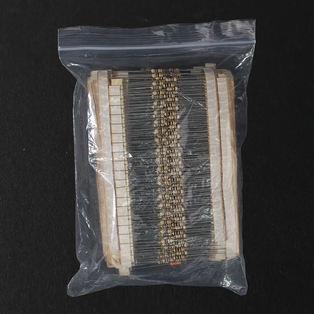 860PCS 43 Values 1/4W Carbon Film Resistor 1 ohm~1M Resistance Set Assortment Diy Electronic 5% Set of Resistor 10 ohm 100 ohm