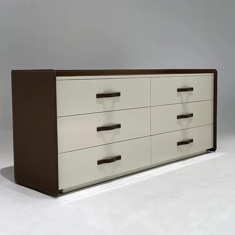 yo-Modern Wooden Storage Chest With Multiple Drawers Modular Partitions Suitable for Bedroom Villa Storage-