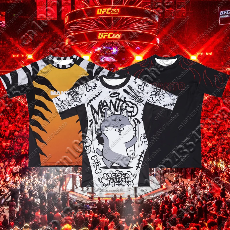 

Men's Loose Quick Drying Sweat Absorbing 3D Printed MANTO Boxing T-shirt Breathable and Comfortable Men's and Women's Clothing