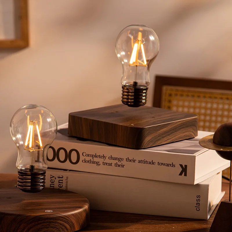 Magnetic Levitation Lamp Creativity Floating Glass LED Bulb Home Office Desk Decoration Table Novelty Night Light Birthday Gift