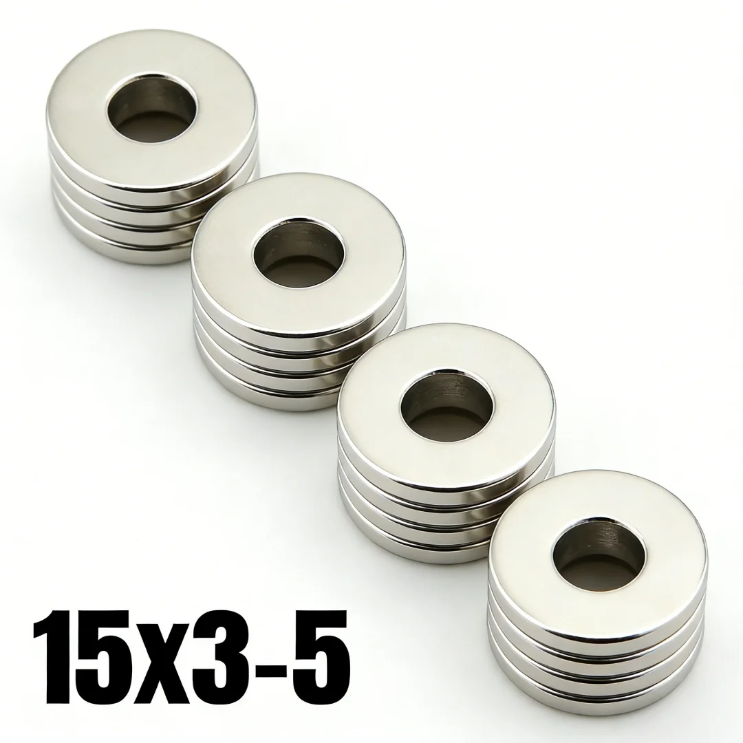 15x3-5mm N35 Super Strong round Neodymium Magnet with Holes Powerful Permanent Ndfeb Magnetic Imans for Refrigerator