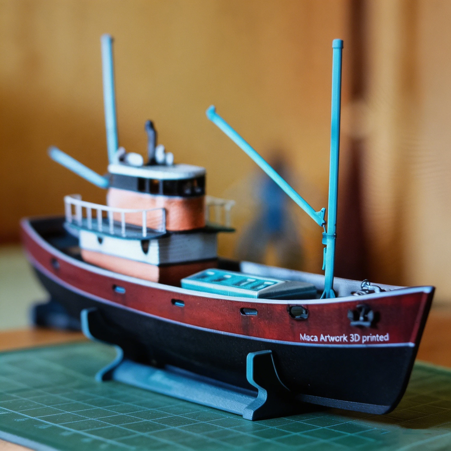

RC Ships 40cm 3D Printed Forming Remote Control Fishing Boat ABS Material RC Schiffe Model Kit Ship Toy