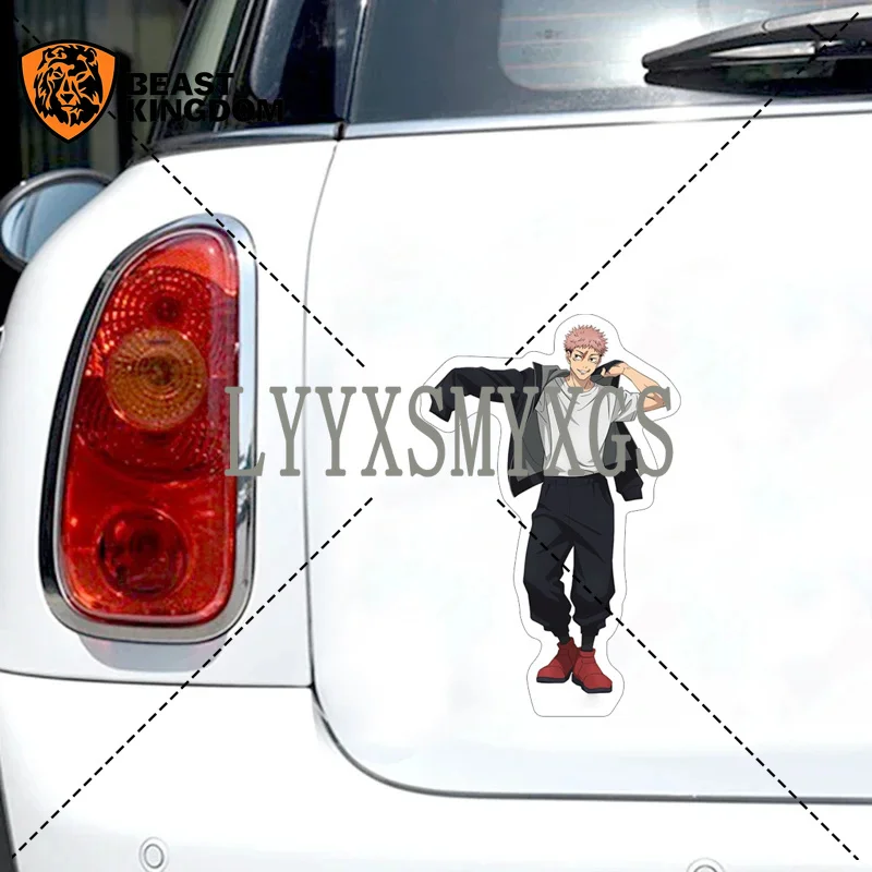Personality Self-adhesive Jujutsu Kaisen Yuji Itadori Car Sticker Automotive Window Bumper Waterproof Vinyl Decal Decorative
