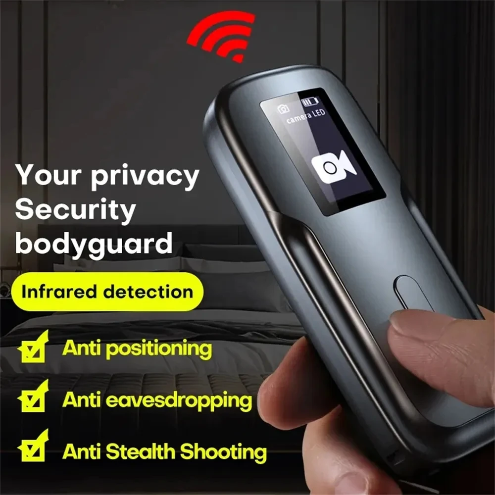 New Anti Peeping Camera Detector LED Display Screen Hunter Signal GPS Bug Mini Camera Signal Lens Detection Wireless Small Tool