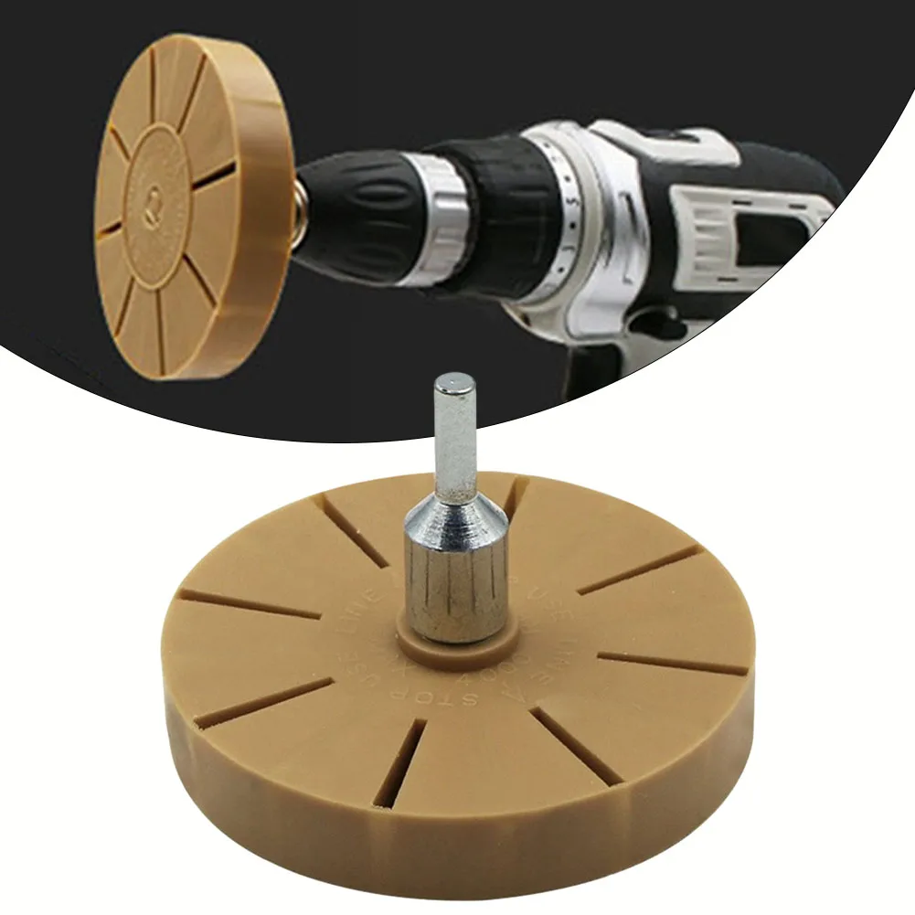 Effortlessly Remove Glue and Stickers with 3 5 Inch Rubber Eraser Wheel  Protects Your Car's Paint Job  Silver+Yellow