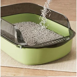 Large Capacity Open Cat Litter Box Plastic Anti-Splash Cats Toilet Pet Sandbox Kitten Tray Bedpan Cleaning Bath Basin Supplies