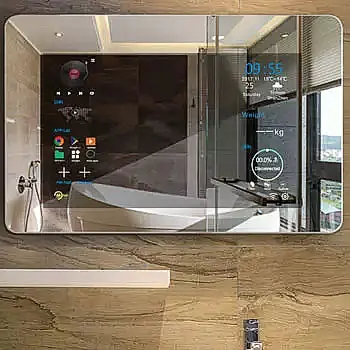 

Bathroom Mirror With TV Customized Hotel Interactive Illuminated Touch Screen With WIFI Ultra Thin LCD MirrorFitness Mirror