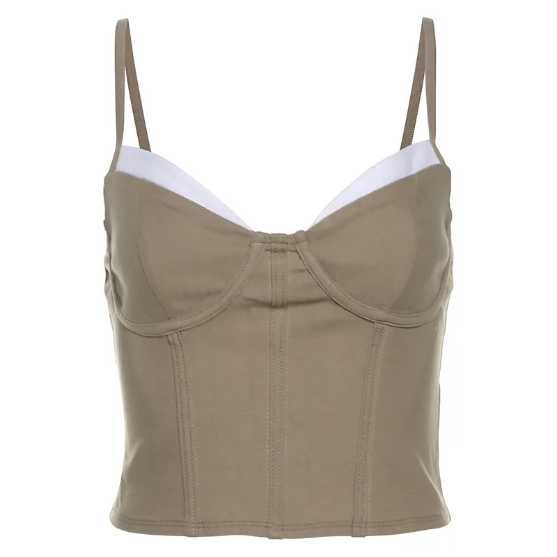 2024 ฤดูร้อนใหม่ผู้หญิงเซ็กซี่Backless Camisole Topอเนกประสงค์เอวสูงLace Upกระโปรงผู้หญิง