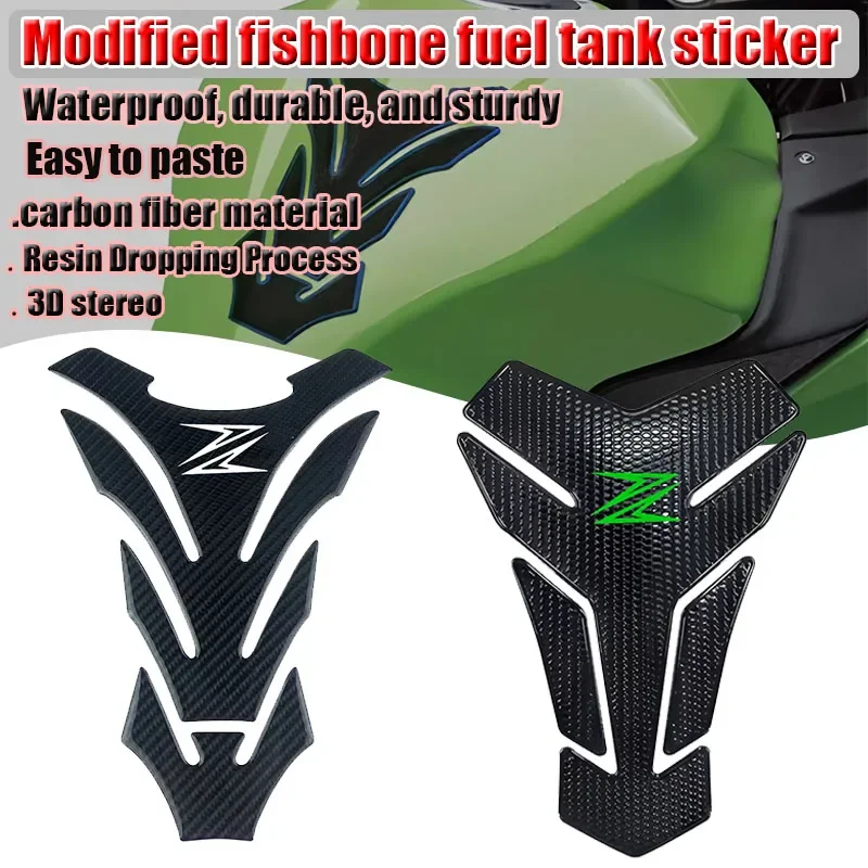 For Z250 Z300 Z400 Z500 Z650/RS Z750 Z800 Z900/RS Z1000 Z H2 3D fuel tank sticker cover pad motorcycle decorative decal sticker