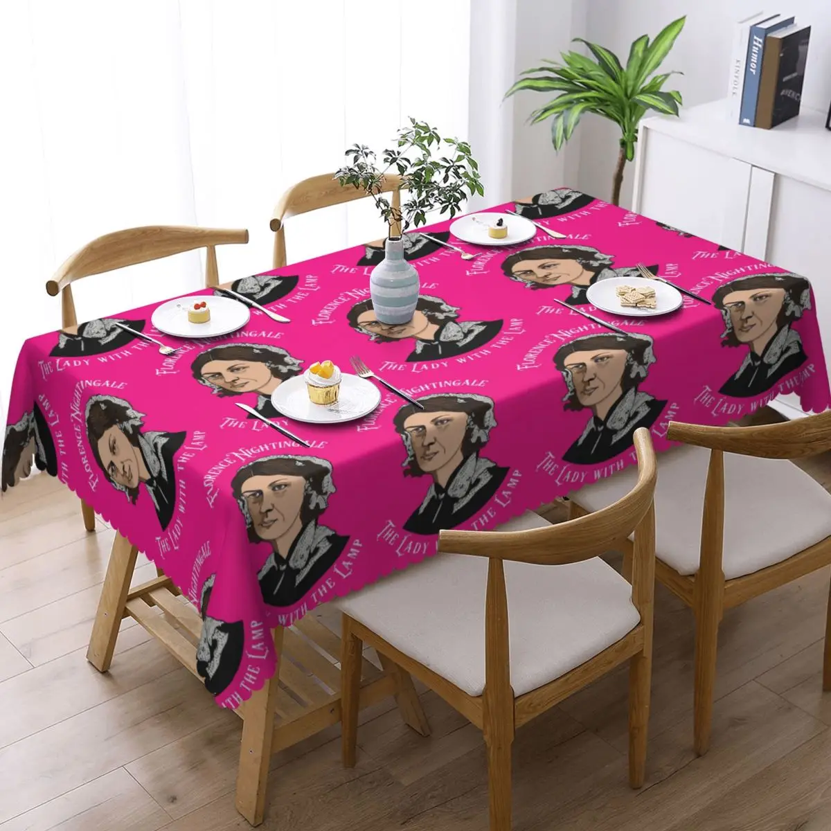 Florence Nightingale Nursing Pie Chart Pioneer Rectangular Tablecloth Waterproof Table Cover for Dining Events Table Cloth