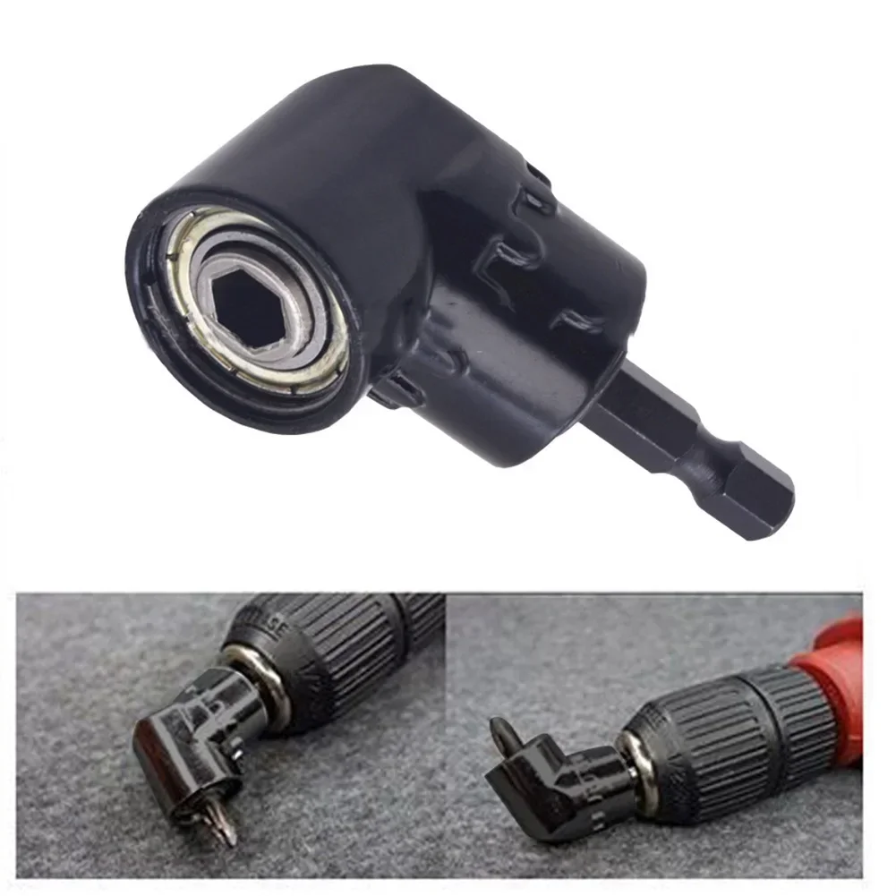 Convenient Right Angle Drill Adapter Attachment, Reliable and Easy to Use, Connects to Standard Hex Screwdriver