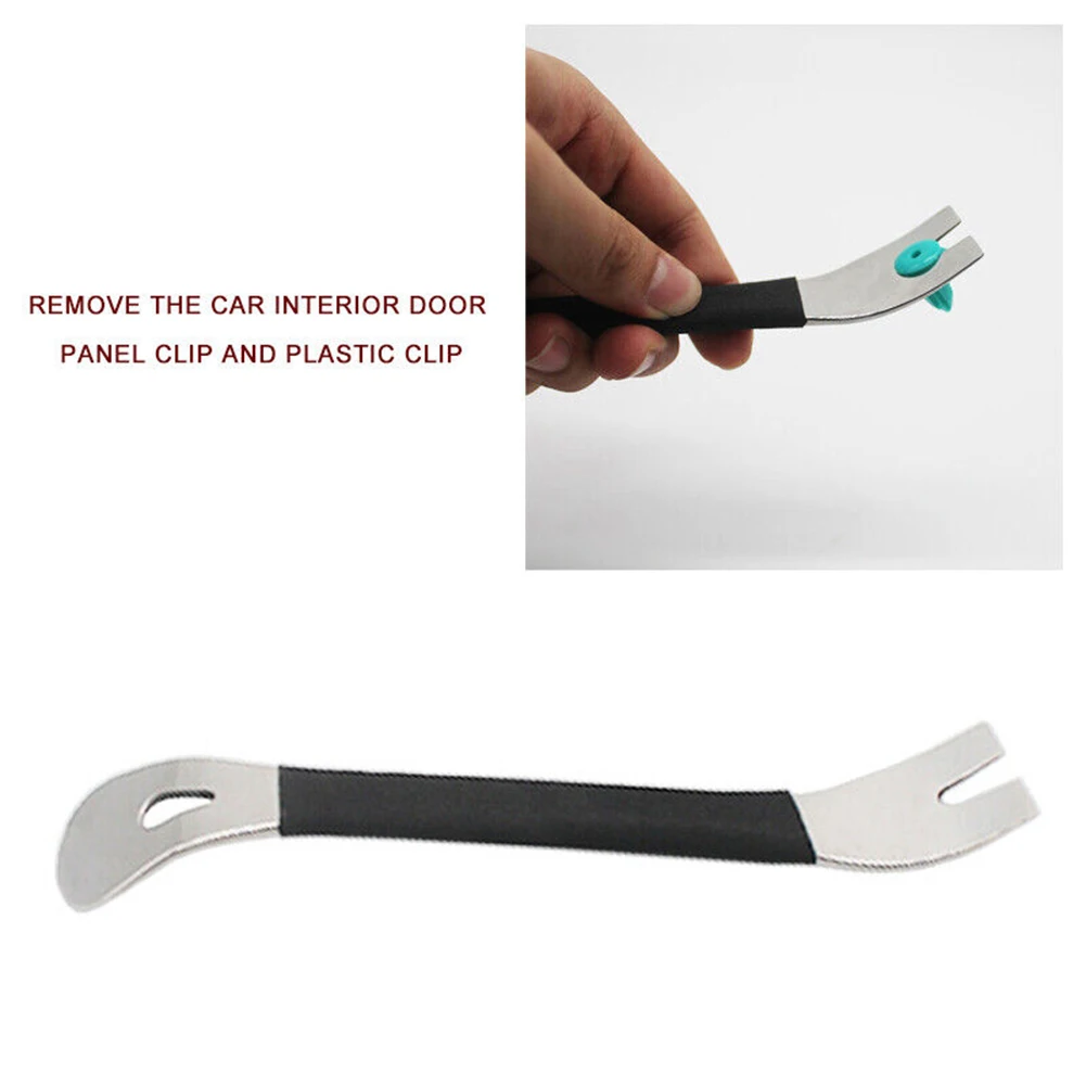 New Useful Practical Trim Removal Tool Dual Ends Pry Tool Stainless Steel Car Puller Pry Bar Parts Replacement