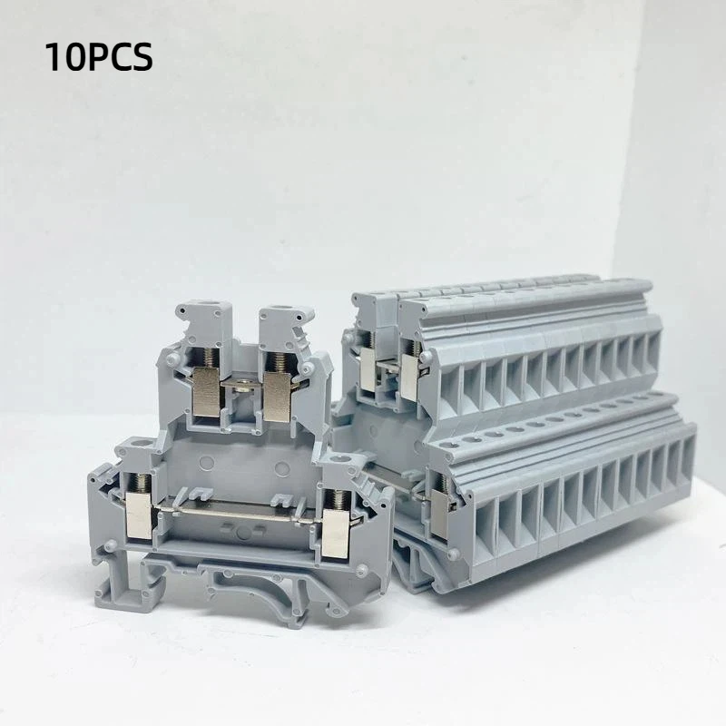 10Pcs UKK/UKKB 5 Double-Level Terminal Block 2 Layer 4 Mm² Plug Wire Electrical Screw Connector DIN Rail Termin UKK5 UKKB5