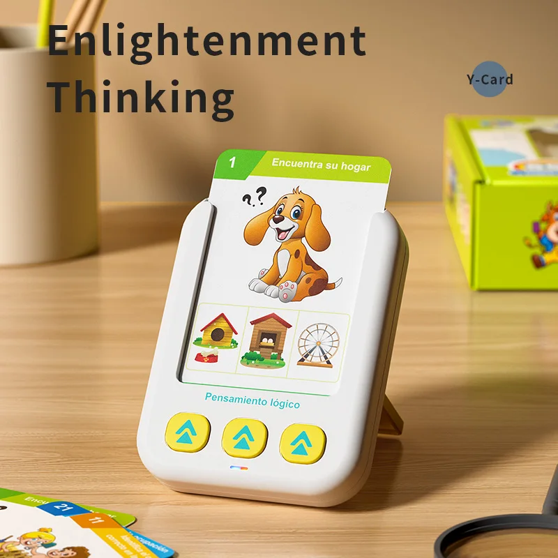 Toddler Talking Flash Card Learning Machine, 55 Double Sided Cards Educational Logic Development Toy for Preschool Boys Girls 3