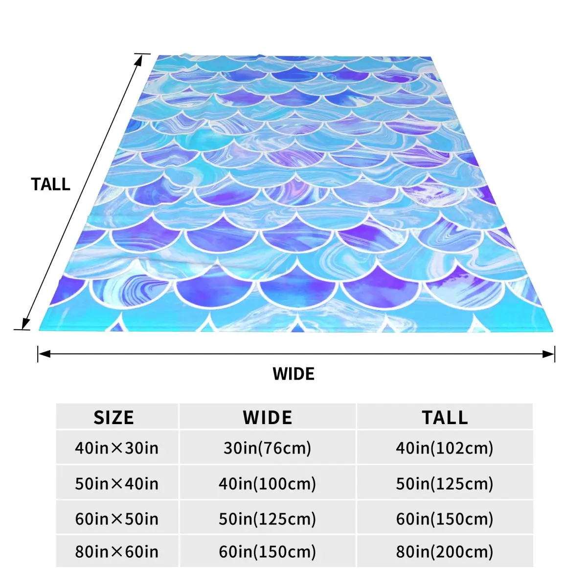 Laser Fish Grain Blankets Fleece Sofa Throw Blanket Portable for Couch Bedding Travel Throws Bedspread Quilt