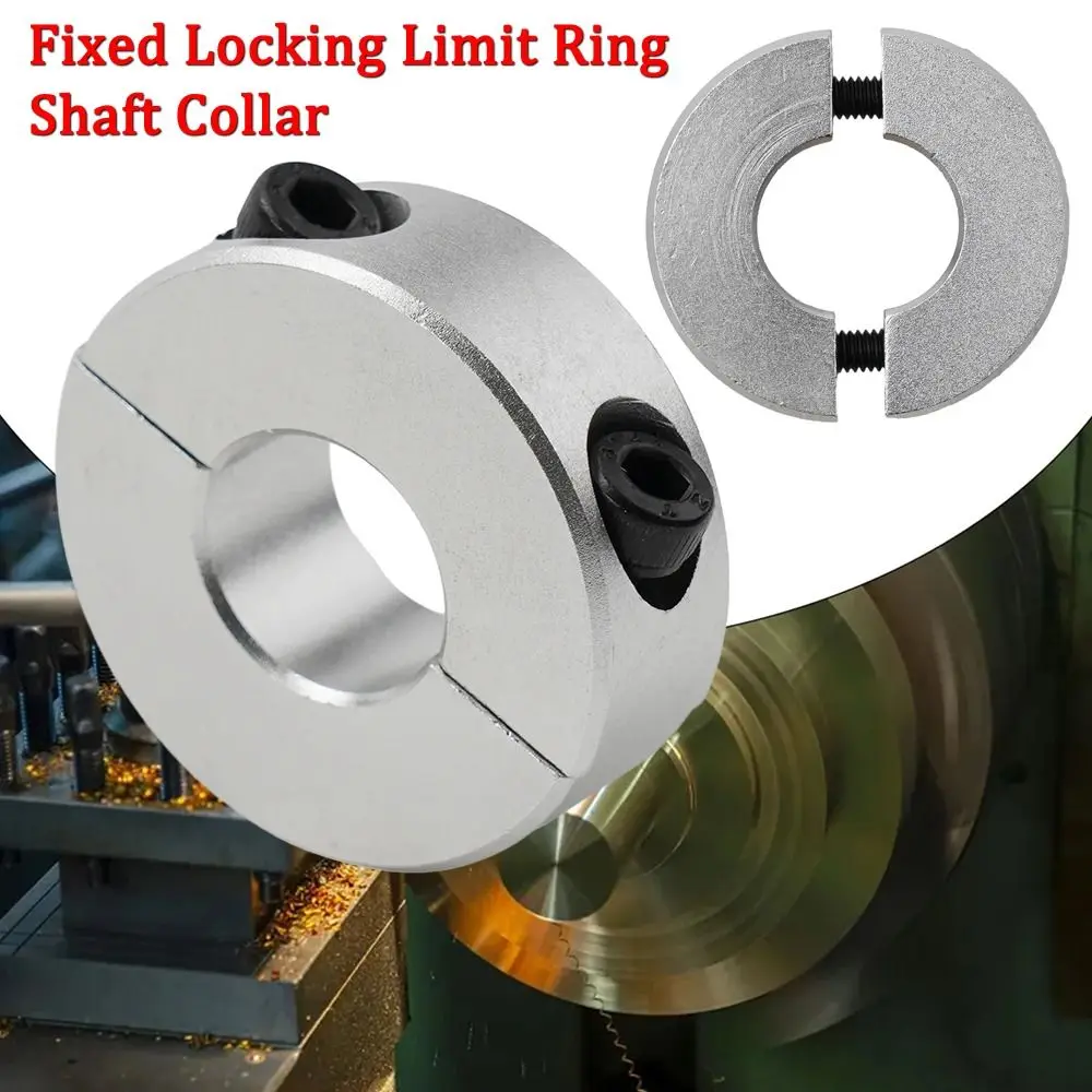 1Pcs Aluminum Alloy Fixed Locking Limit Ring Double Split 6-20mm Diameter Shaft Collar Separate Optical Axis with Screws