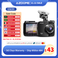 AZDOME GS63H Dash Cam 2.4inches 4K Registrar LCD Screen Built In GPS Speed Coordinates WiFi DVR 2160p Dual Lens Video Recorder