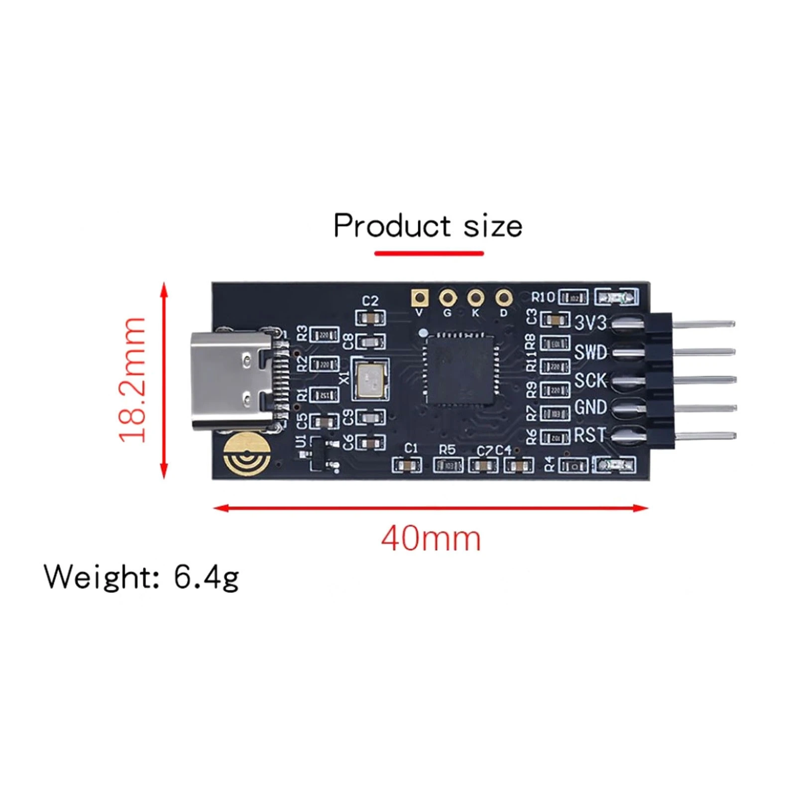 Simulation Download Burner STM32 Development Debugger SWD USB Serial Port Offline Downloader DC5V