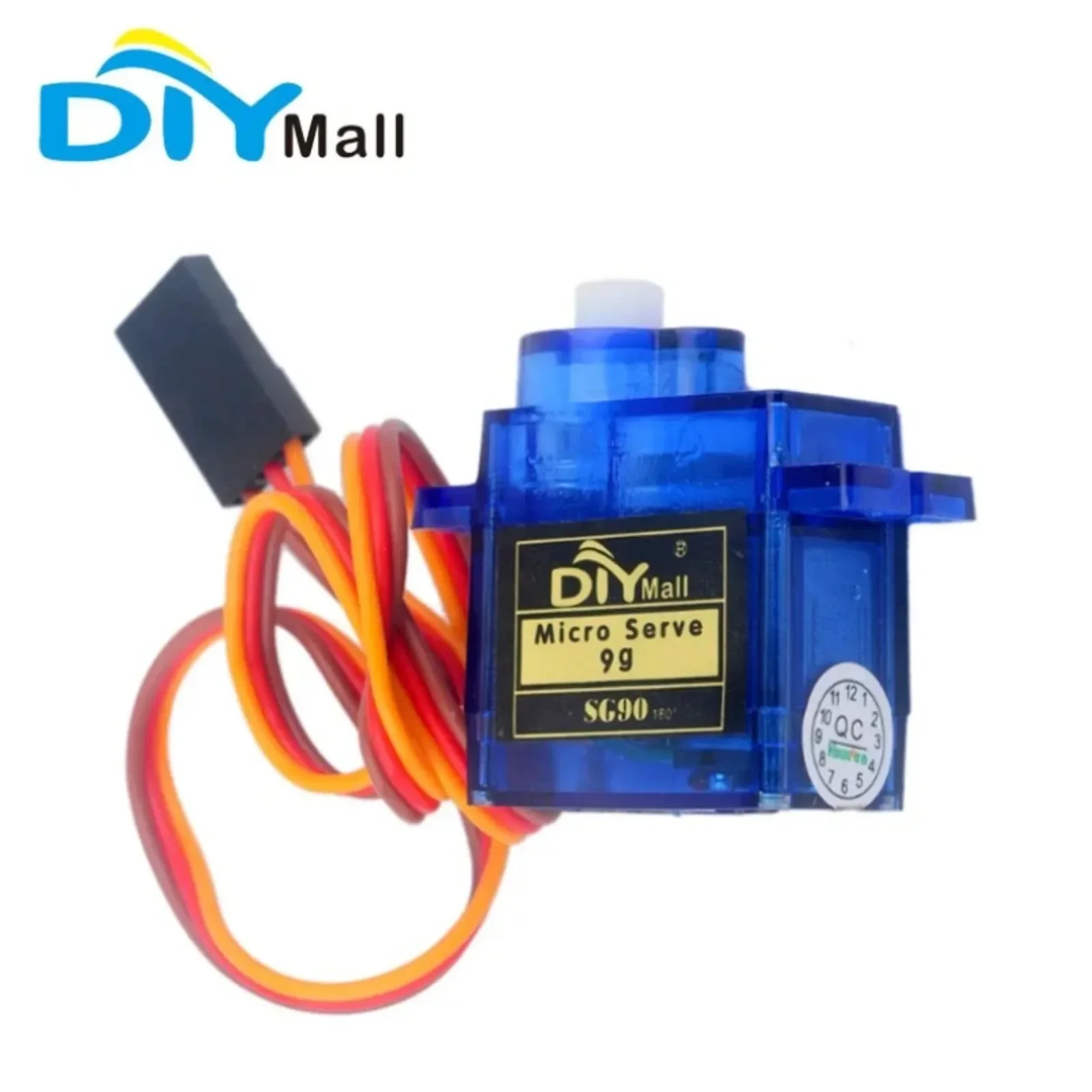 9g SG90 Мини-сервопривод 180 градусов с аксессуарами 3-контактный кабель для радиоуправляемого вертолета, самолета, автомобиля, лодки