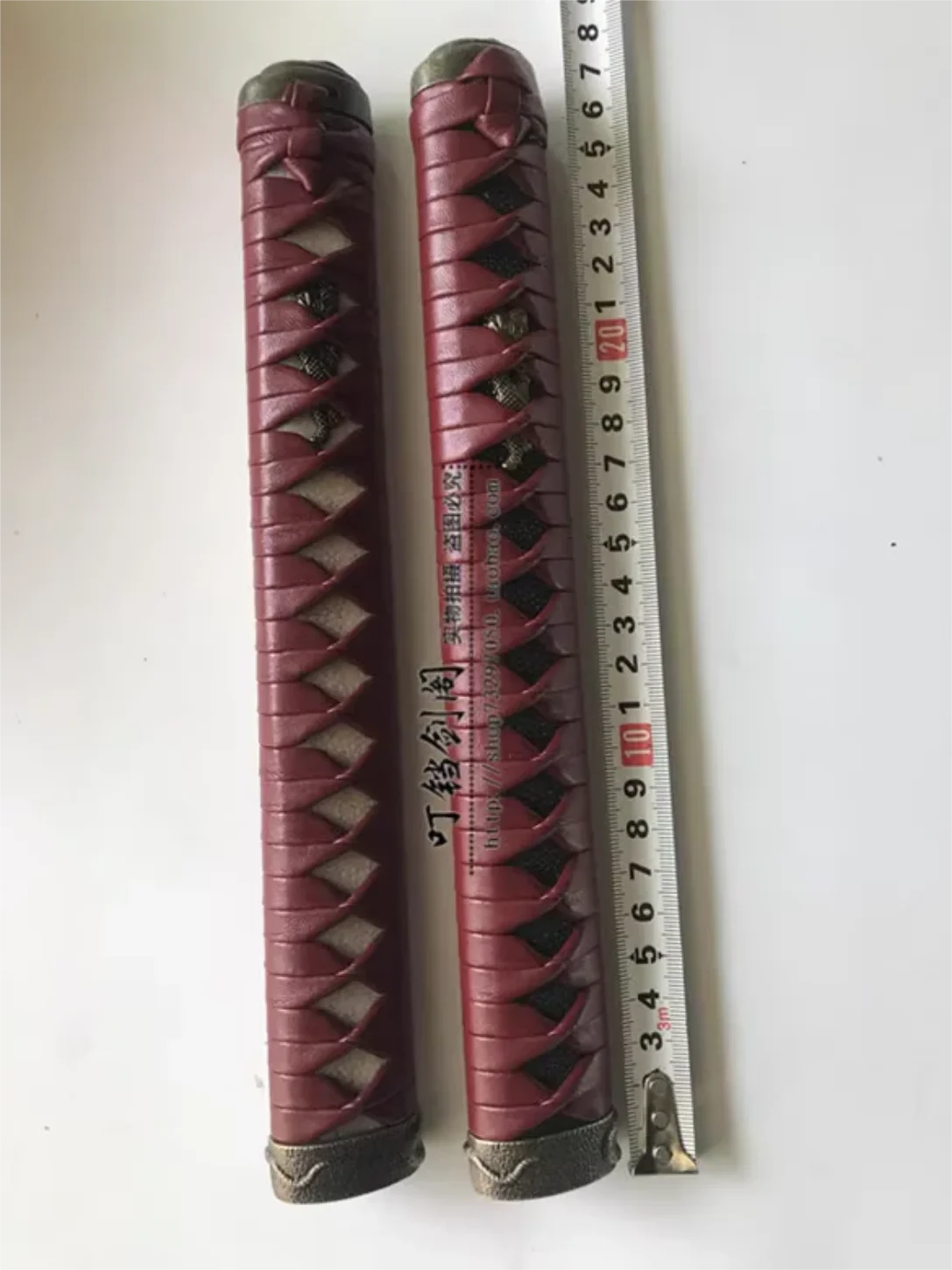 

To Be Customized, 26cm Japanese Katana Tsuka Handle, Real Fishskin Same, Alloy Fittings, Various Color Rayskin Maki Ropes