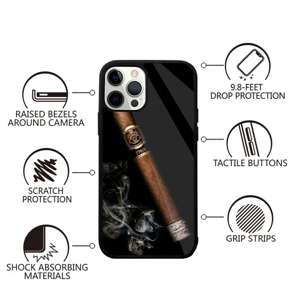 Cigar Cigarette  Phone Case Strong Magnetic For IPhone 16,15,14,13,Pro,Max,Plus,11,12,Mini For Magsafe Wireless Charging