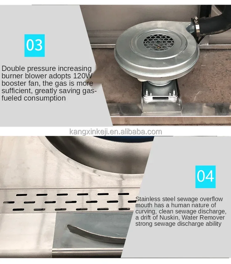 Commercial Gas Stove Restaurant Single Double Burner Cooker Raging Fire Hotel Kitchen Liquefied Gas Stove