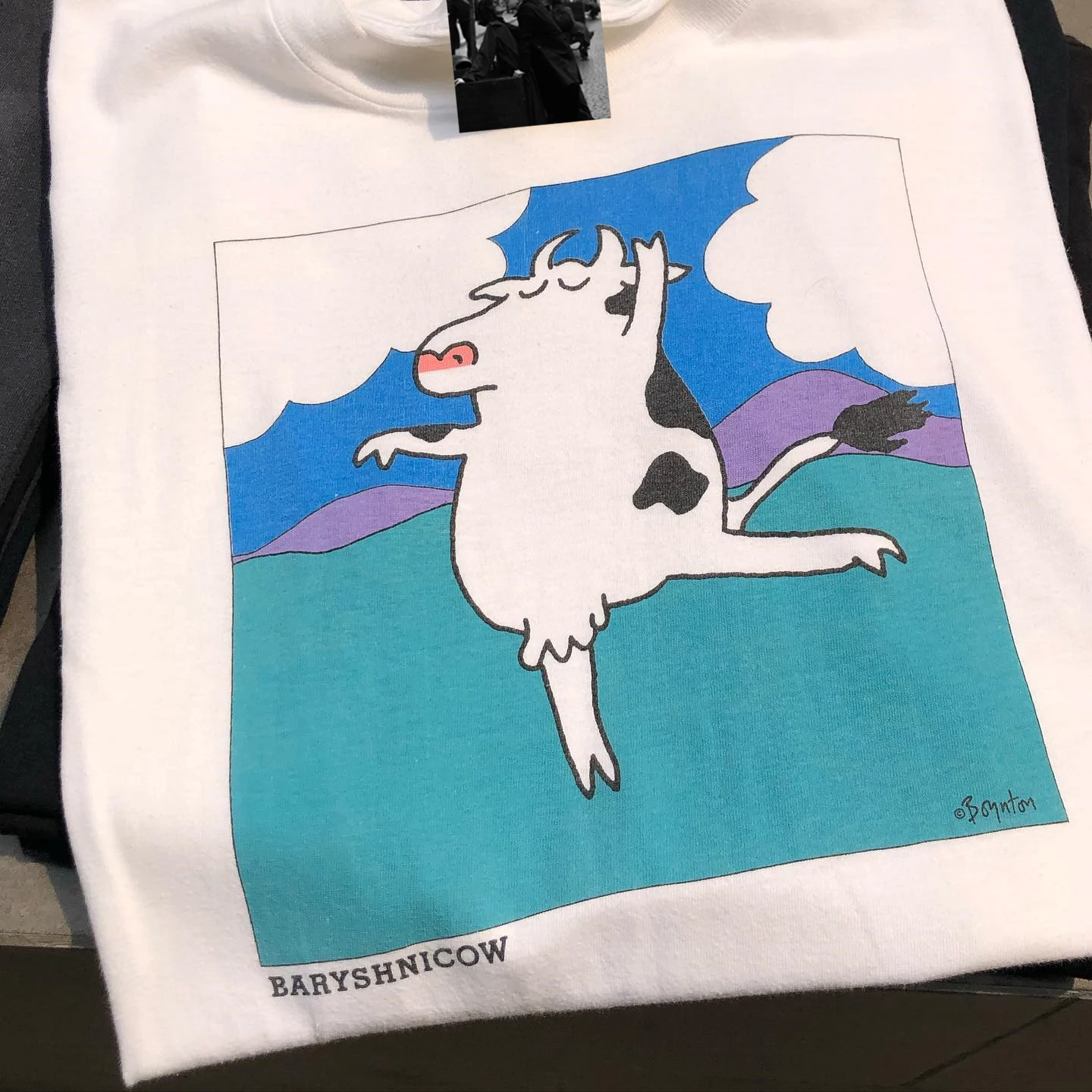 xiao-chen-story-multi-260g-heavyweight-pure-cotton-cartoon-cow-print-couple-short-sleeve-t-shirt-fun-and-original-design