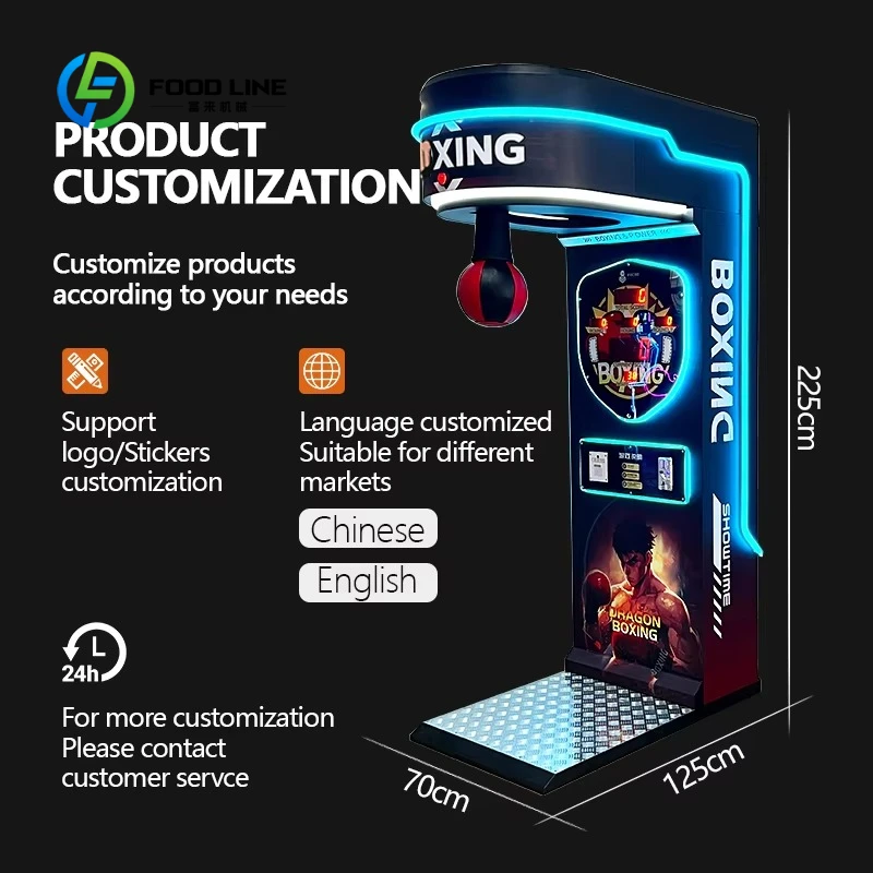 Multi-Coin Operated Value Amusement Equipment Game Machine Customized Arcade Punch Boxing Machine Electronic Boxing Game Machine