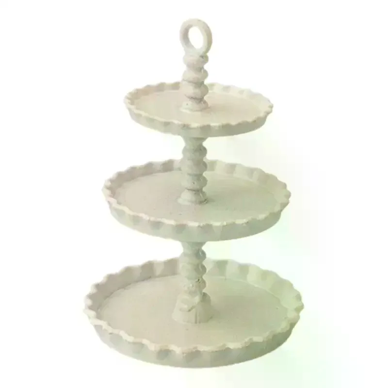 ถาดเค้กจิ๋วสำหรับบ้านตุ๊กตา 1 ชิ้น แบบจำลองแท่นวางเค้กจิ๋ว ของตกแต่งฉาก ของเล่น อุปกรณ์เสริมบ้านตุ๊กตา