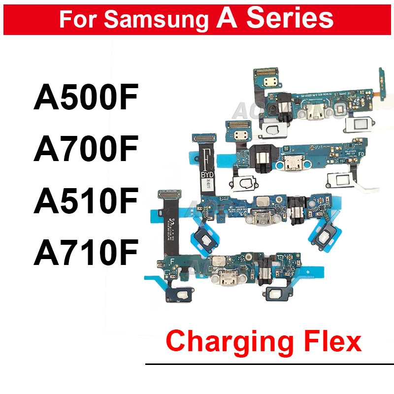 

Charger Dock USB Charging Port Flex Cable For Samsung Galaxy A500F A510F A700F A710F With Headphone Jack Replacement