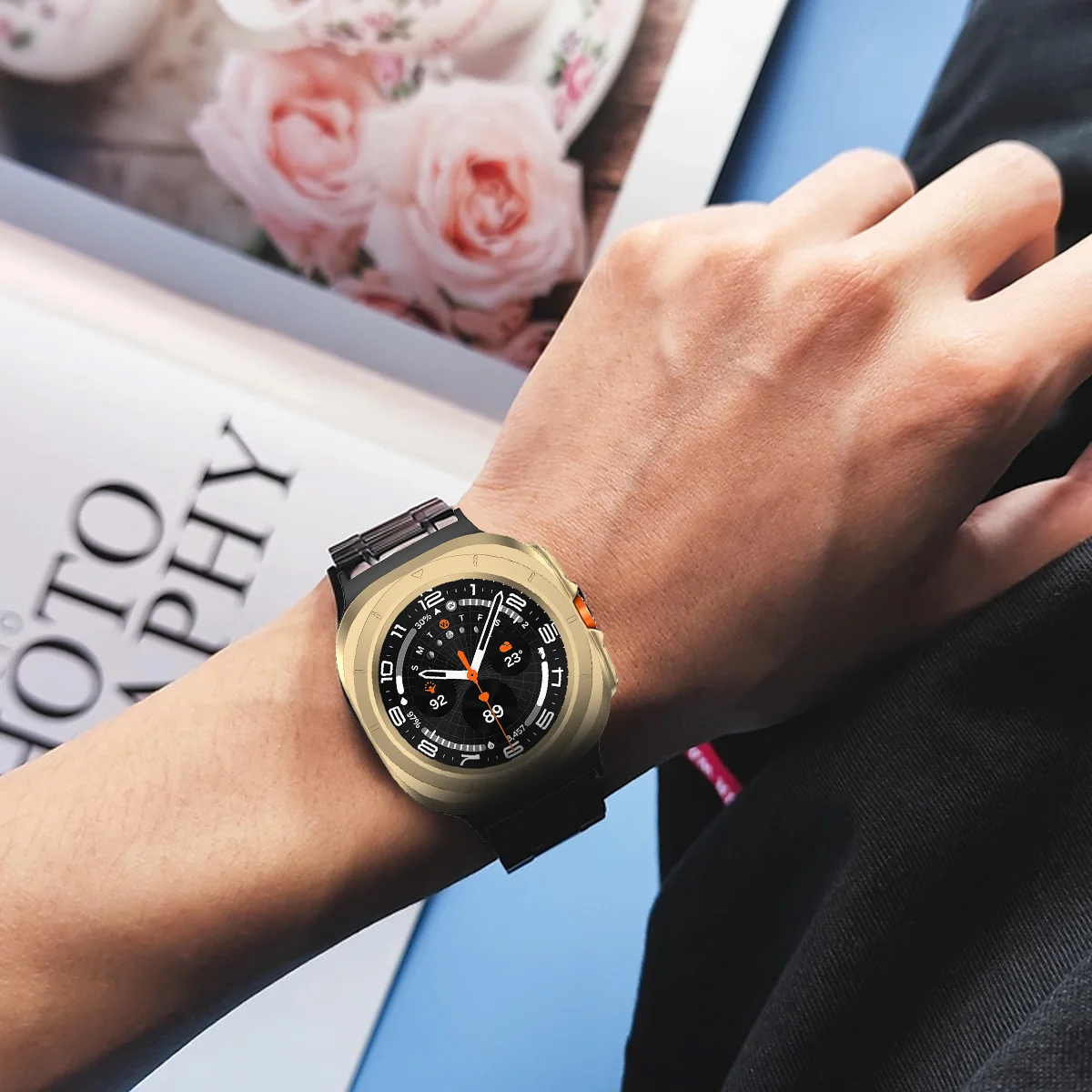 Case for Samsung Galaxy Watch Ultra 47mm Accessories Tempered Glass Screen Protector Hard PC Bumper Galaxy Watch 7 Ultra Cover