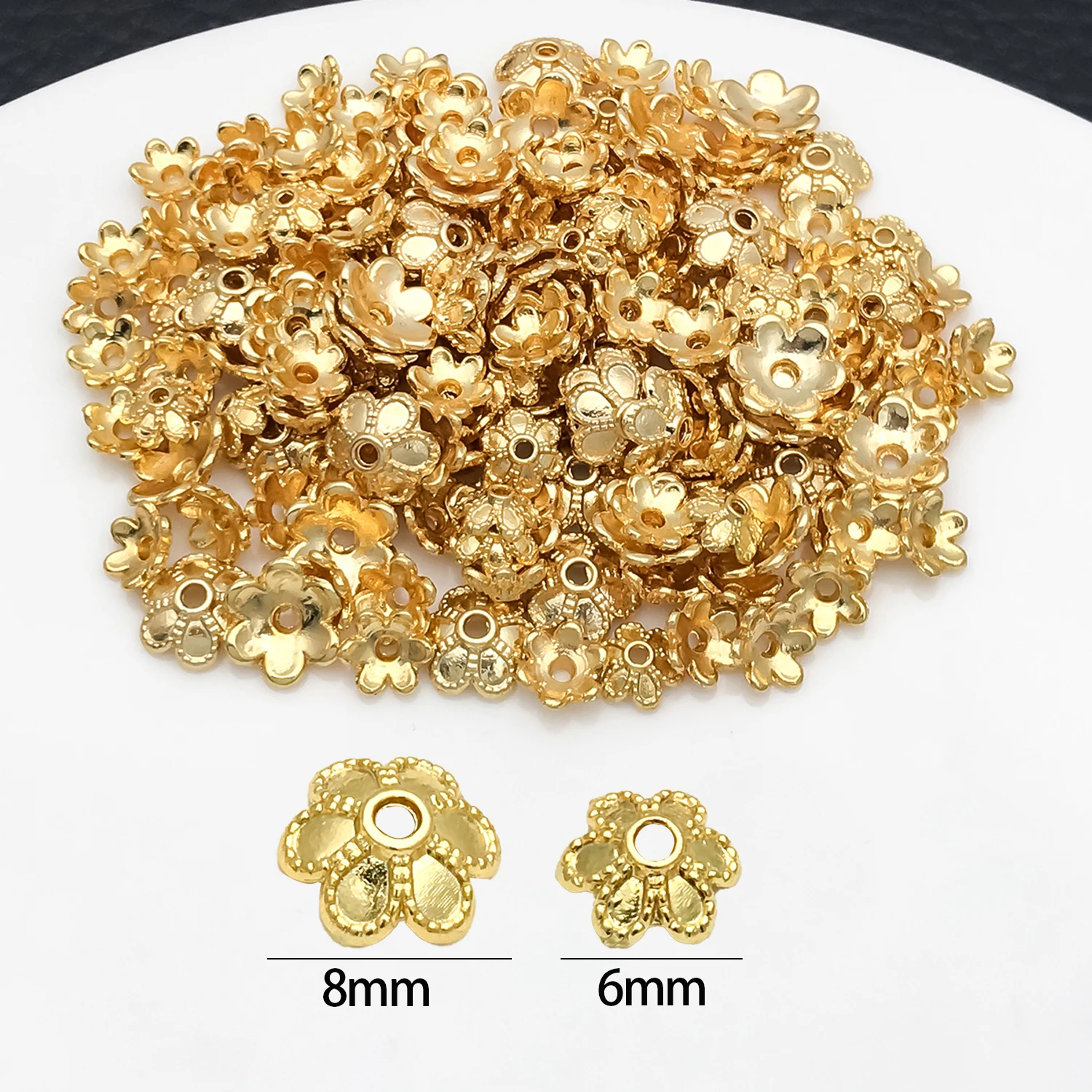 10 Stück 6/8 mm 18 Karat vergo – Bead Cap Flower Bewertung und Preis