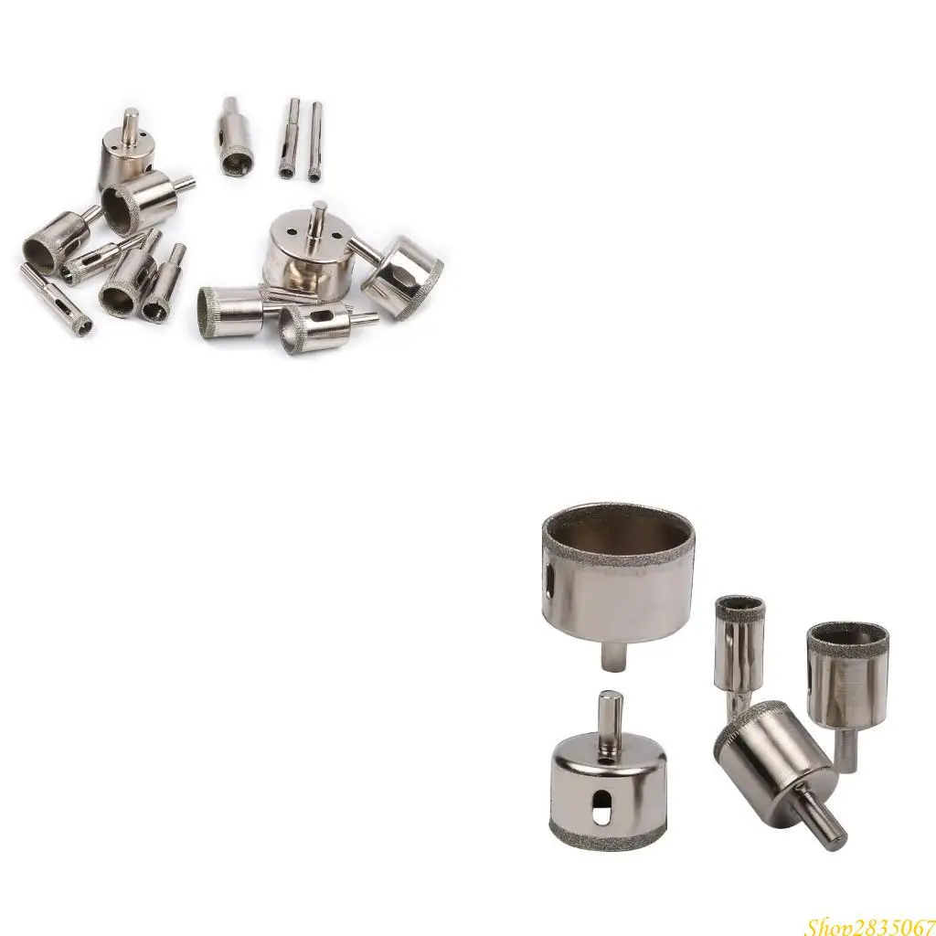 

15Pcs Hole Drill Bits Set for Glass Ceramic Porcelain Tile Marble Gemstones 831F