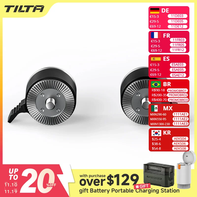 TILTA TA-ARA-L-B Quick Adjust Rosette Adapter Black ARRl standard rosette