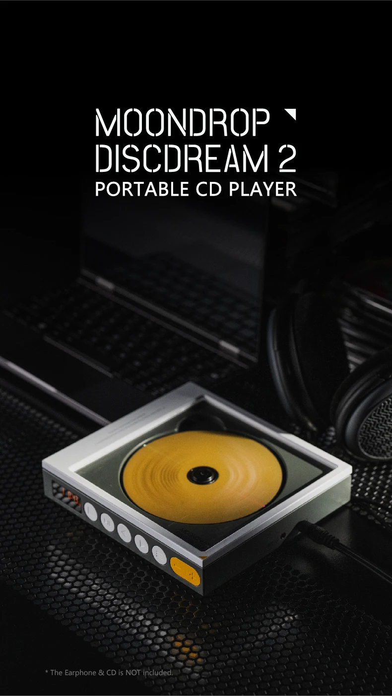 MOONDROP DISCDREAM 2 Reproductor de CD portátil Función de tarjeta