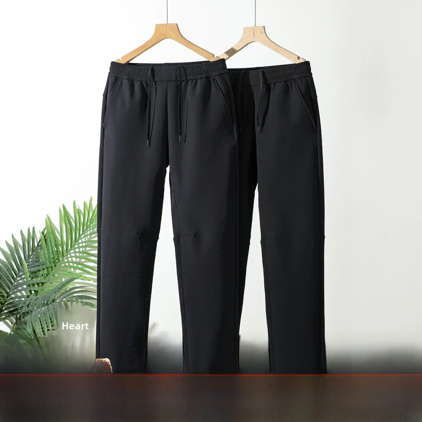 

Men's Thiened Wool Silk Mixed Fabric Casual Trousers Windproof Waterproof Autumn Winter Straight Leg Pants Comfortable Fit