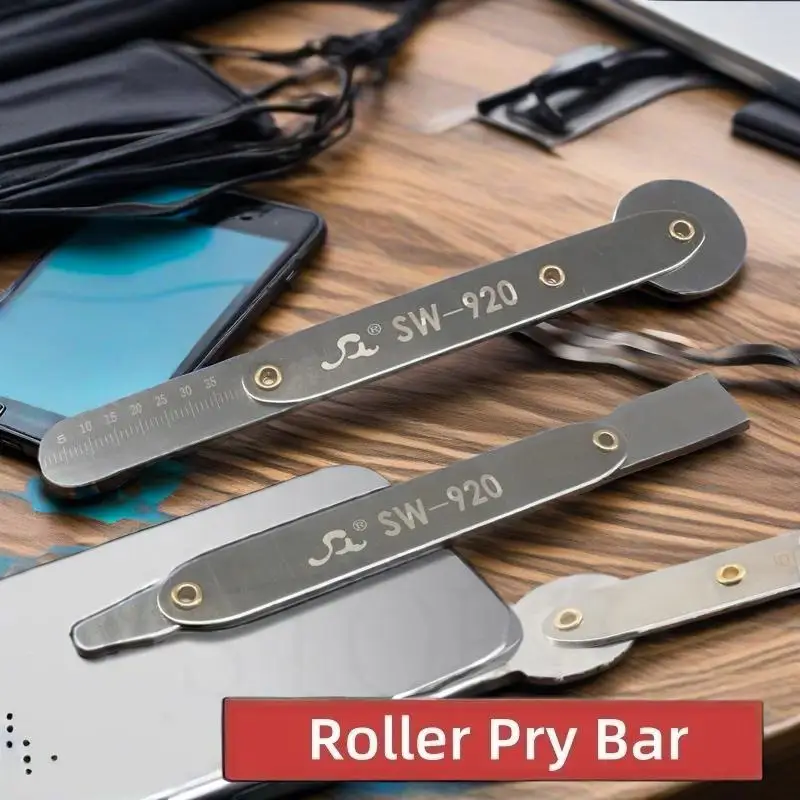 2Pcs LCD Screen Opener Tool with Smooth Rolling Wheel Universal Pry Bar BGA for iPhone Repair Effortless Glass Separation Tools