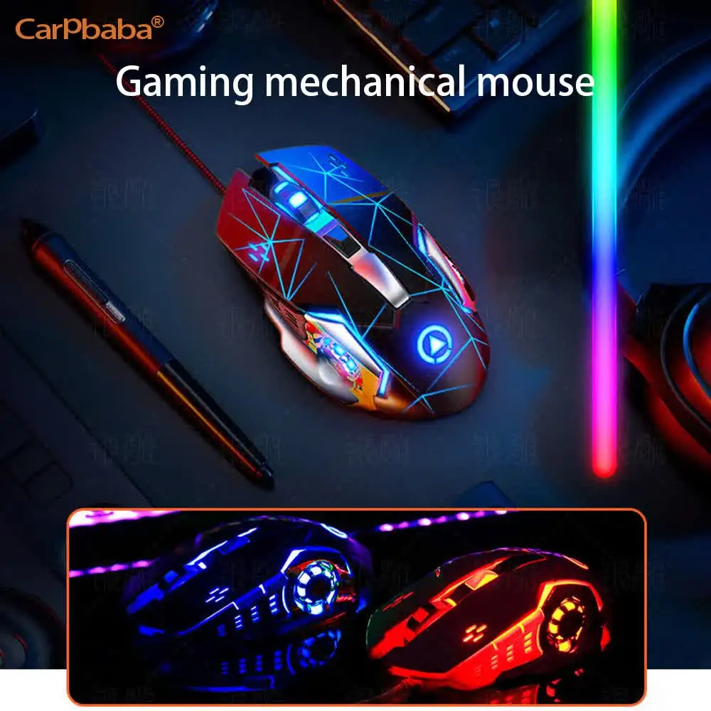 

K3G15 RGB дышащая световая мышь, механическая игровая проводная мышь для ноутбука, офисного компьютера, игровая USB настольная мышь для ПК IOS
