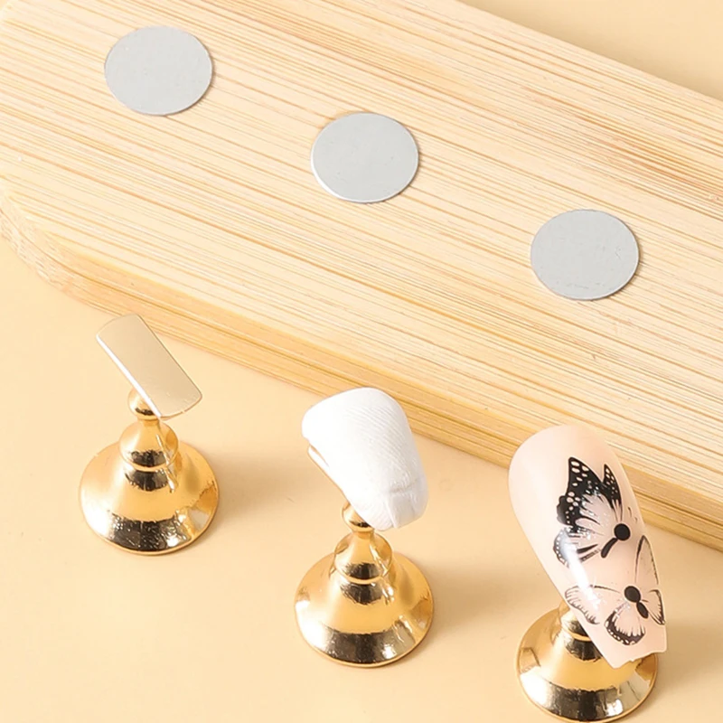 5/10Pcs Nail Holder False Nail Tip Practice Stand Wood/Crystal Base Holder Nail Art Display For Art Salon DIY & Practice Tools