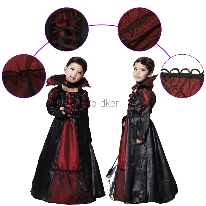 Kinder Mädchen Halloween Cosplay Kostüm Vampir verkleiden Kind Vampir Rollenspiel Hexen party Cosplay Outfits