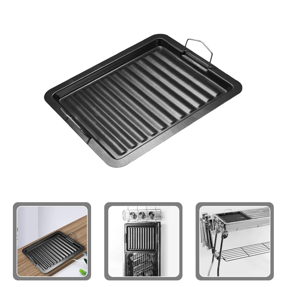 

Outdoor Grill Pan Gas Barbecue Tray Baking Pans for Oven Multi-use Bbq Steak Enamel Grilled