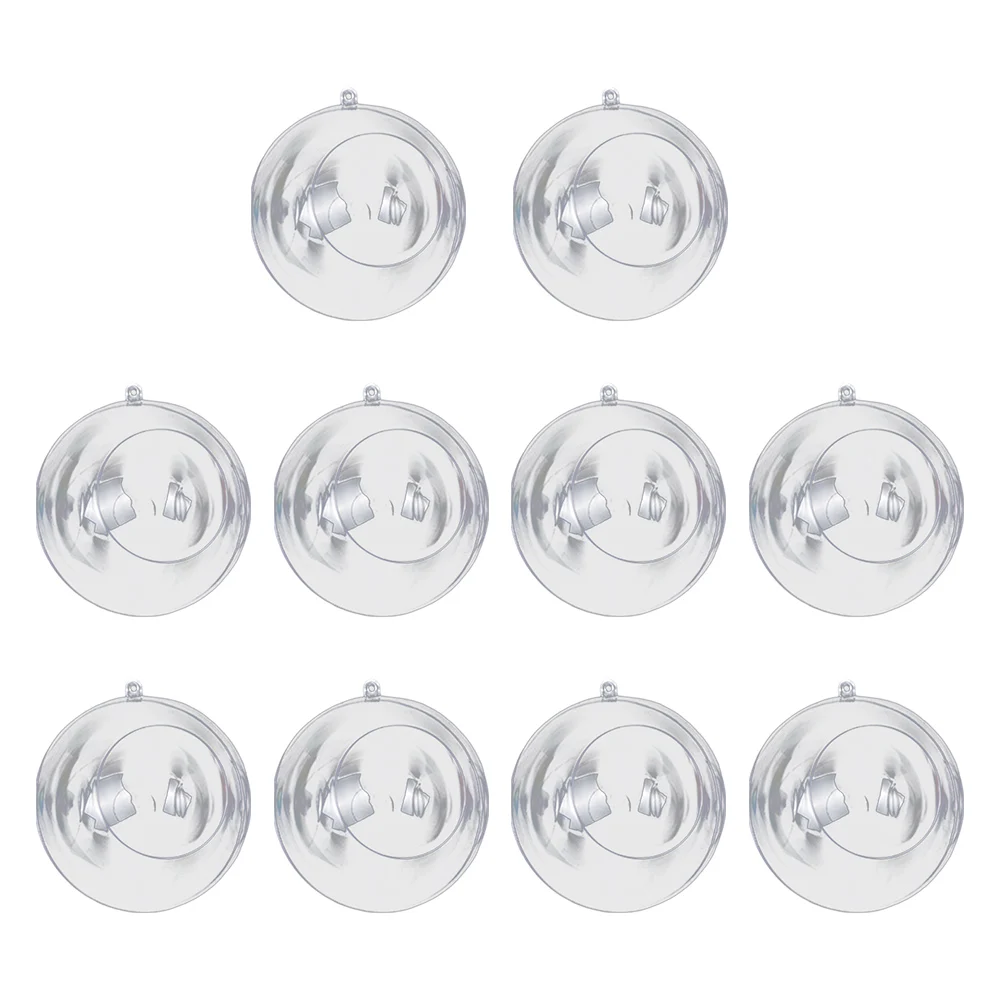 10pcs Transparent Acrylic Open Balls For Holiday Crafts DIY Crafts Home Improvement 8/10/12cm Fillable Open Balls Spare Parts