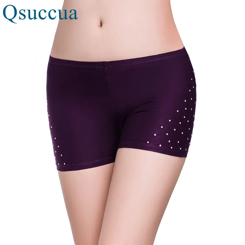 Mallas ajustadas para danza del vientre para mujer, pantalones cortos de seguridad, elásticos, antivacíos, tres puntos, color negro