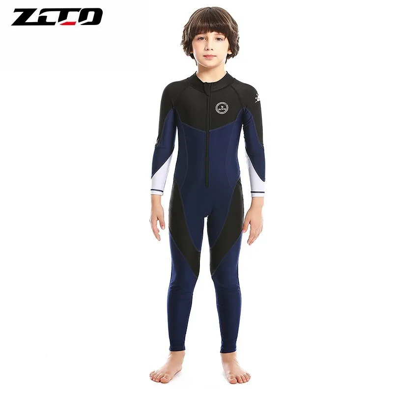 One Pieces Swimsuit Rash Guard Swimwear Long Sleeve Sunsuit for Kids Sun UV Protection