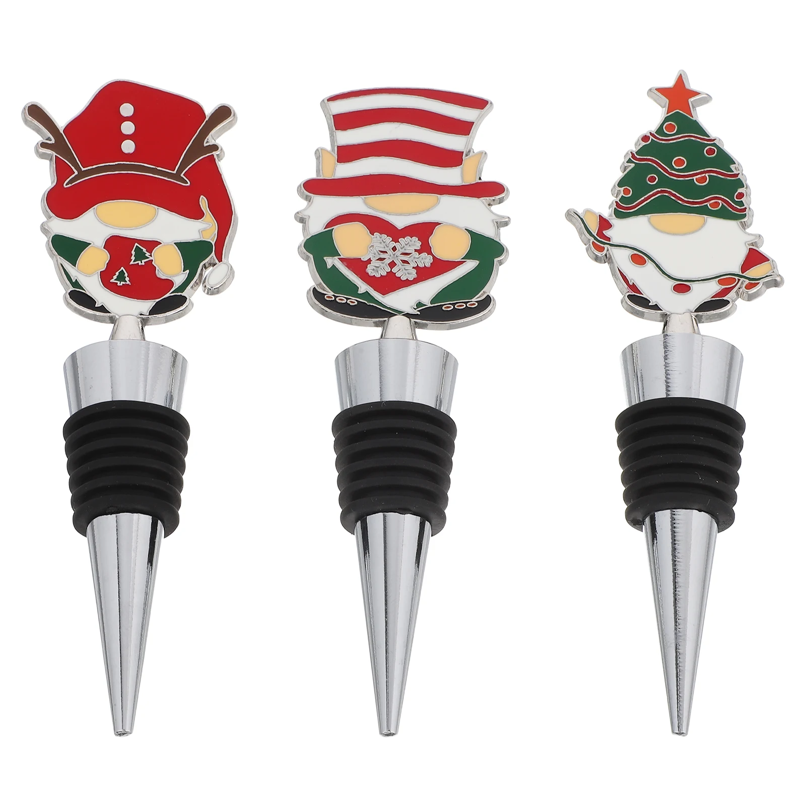

3 Pcs Christmas Wine Corks Bottle Top Sealer Freshness Party Stopper Sealing Plug Cute Christmas-themed